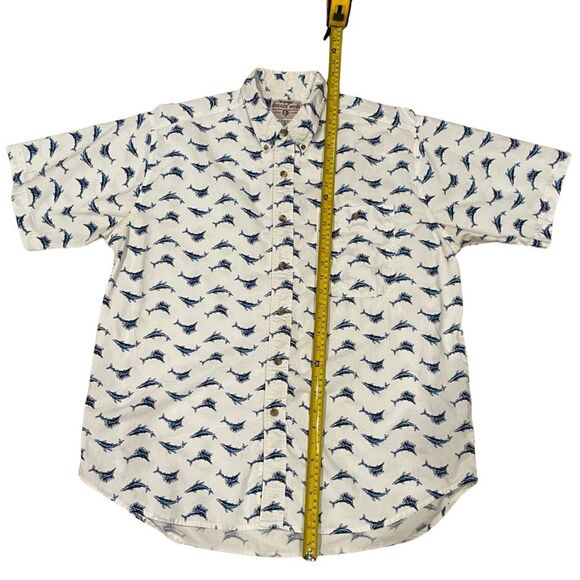 Wrangler Rugged Wear Men’s Short-Sleeve Button-Down – Sailfish Print – Size XL - Picture 5 of 8